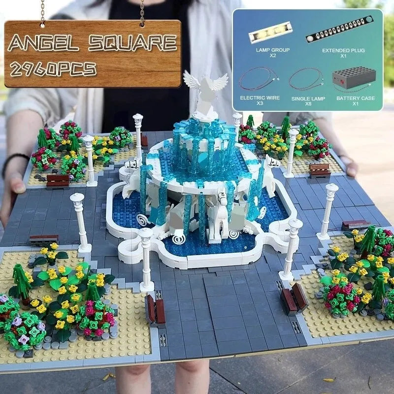 Mould King MOC Building Block Set: Angel Square Park 16003, Model K16003