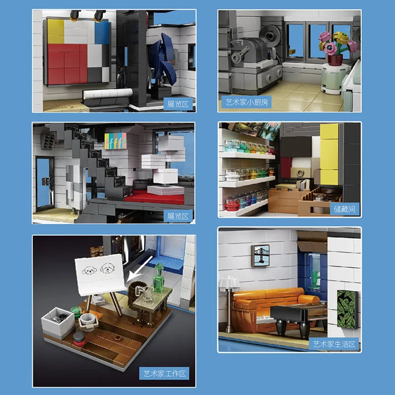 Mould King MOC Building Block Set: Gallery Showcase 16043, Model K16043