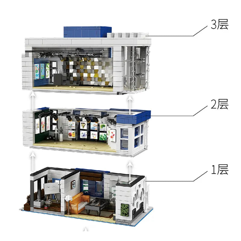 Mould King MOC Building Block Set: Gallery Showcase 16043, Model K16043
