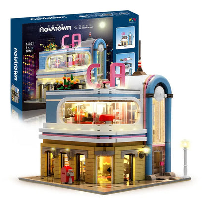 Mould King MOC Building Block Set: California Downtown Diners, Model K16001