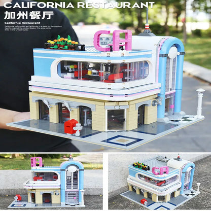 Mould King MOC Building Block Set: California Downtown Diners, Model K16001