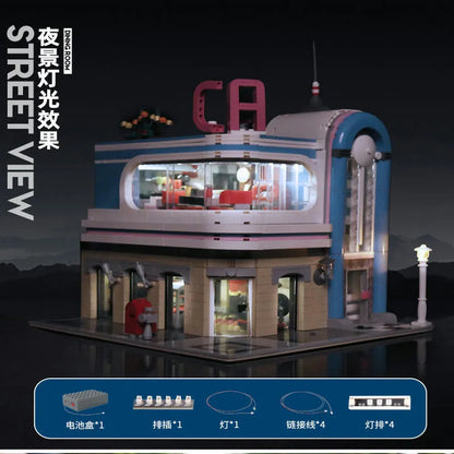 Mould King MOC Building Block Set: California Downtown Diners, Model K16001