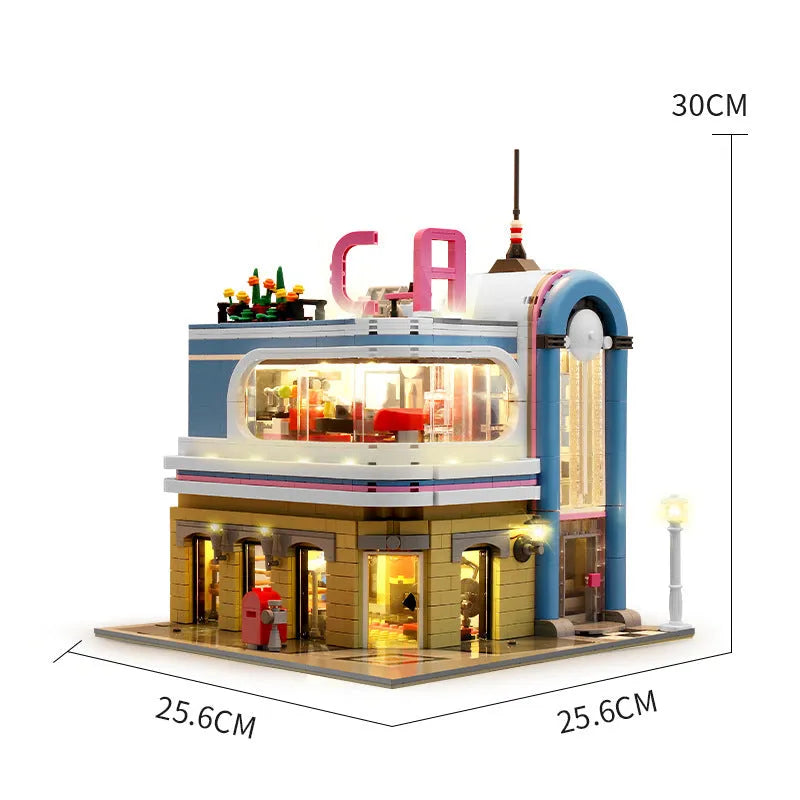 Mould King MOC Building Block Set: California Downtown Diners, Model K16001