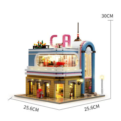 Mould King MOC Building Block Set: California Downtown Diners, Model K16001