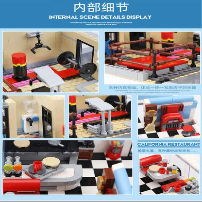 Mould King MOC Building Block Set: California Downtown Diners, Model K16001