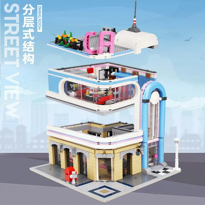 Mould King MOC Building Block Set: California Downtown Diners, Model K16001