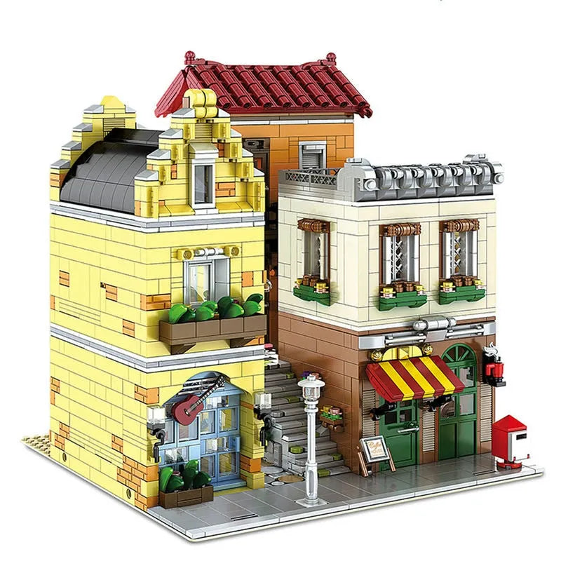 Mould King MOC Building Block Set: Coffee House Shop 16008, Model K16008