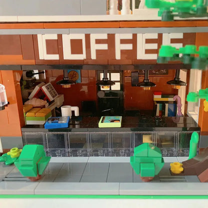 Mould King MOC Building Block Set: Coffee Shop House 16004, Model K16004
