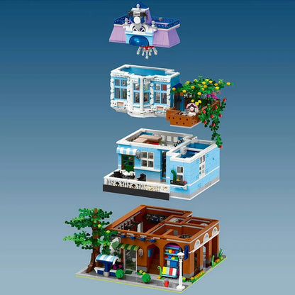 Mould King MOC Building Block Set: Coffee Shop House 16004, Model K16004