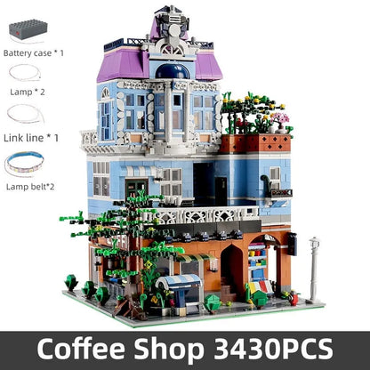 Mould King MOC Building Block Set: Coffee Shop House 16004, Model K16004
