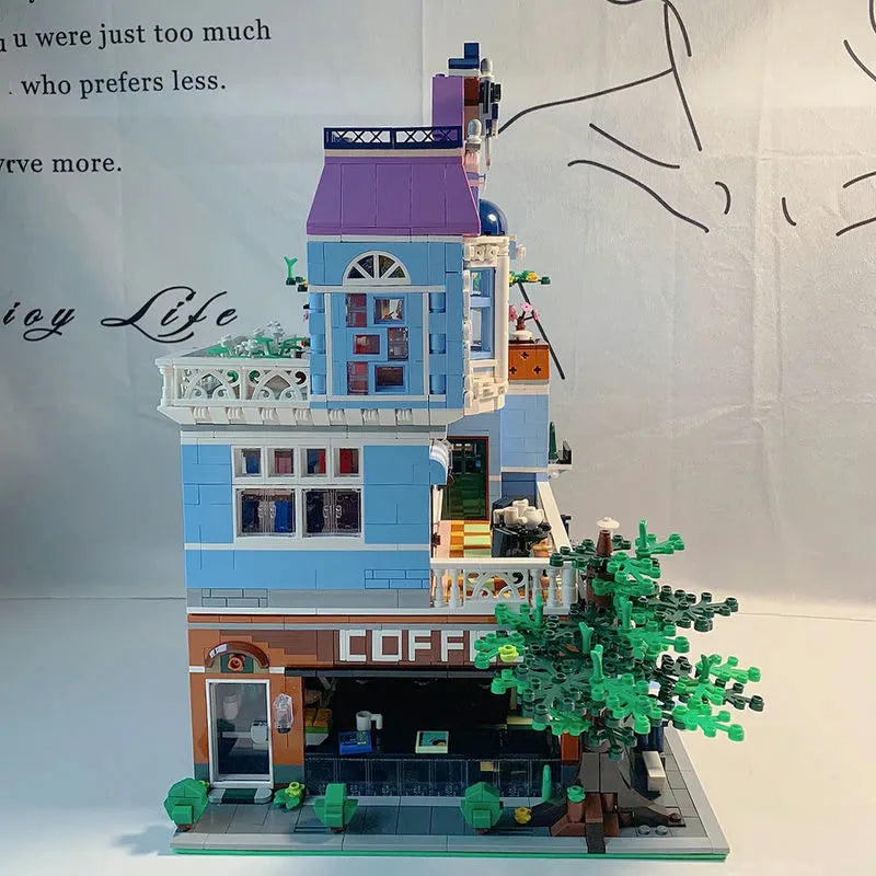 Mould King MOC Building Block Set: Coffee Shop House 16004, Model K16004