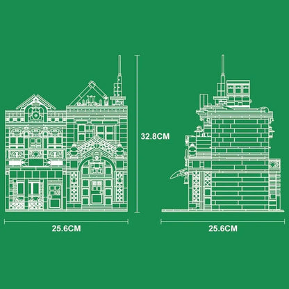 Mould King MOC Building Block Set: French Restaurant LED 16023, Model YX16023