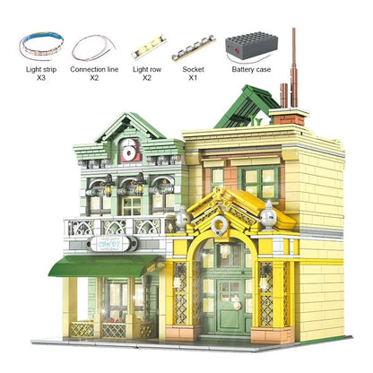 Mould King MOC Building Block Set: French Restaurant LED 16023, Model YX16023
