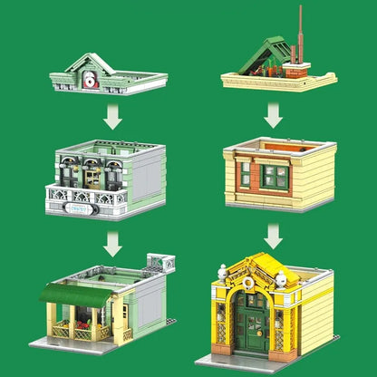 Mould King MOC Building Block Set: French Restaurant LED 16023, Model YX16023