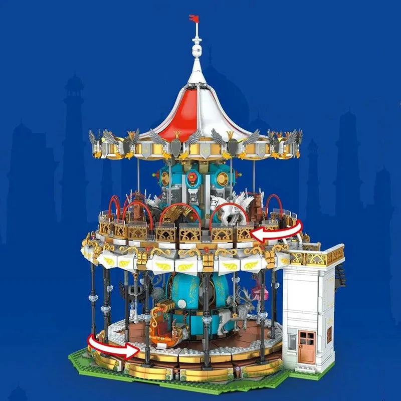 Mould King MOC Building Block Set: Motorized RC APP Carousel 11011, Model K11011