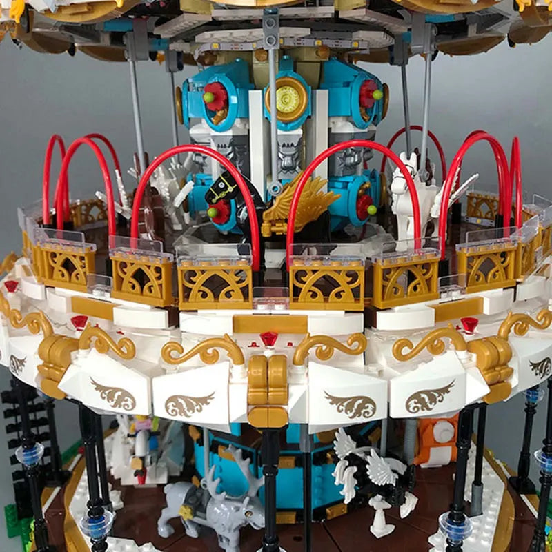 Mould King MOC Building Block Set: Motorized RC APP Carousel 11011, Model K11011