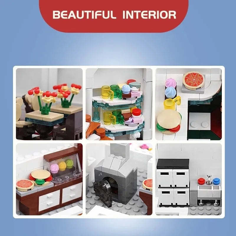 Mould King MOC Building Block Set: Paradise Corner Restaurant 11003, Model K11003