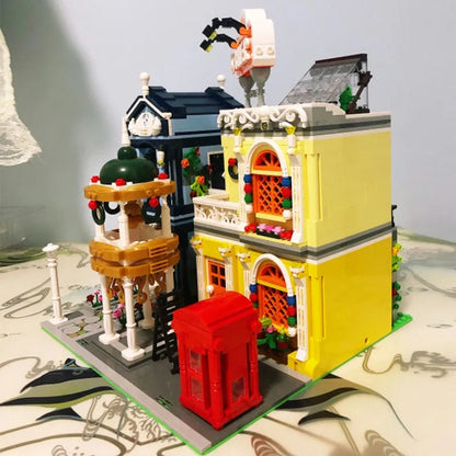 Mould King MOC Building Block Set: Experts City Barber Shop 16031, Model K16031
