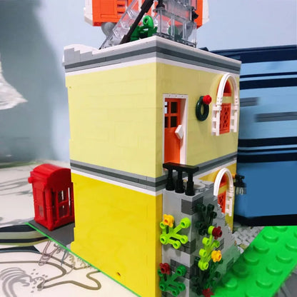 Mould King MOC Building Block Set: Experts City Barber Shop 16031, Model K16031