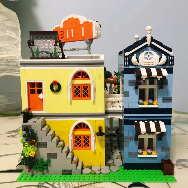 Mould King MOC Building Block Set: Experts City Barber Shop 16031, Model K16031