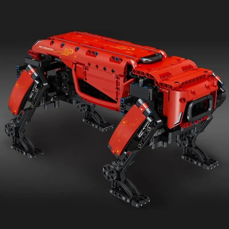 Mould King MOC Motorized Building Block Set: STEM Robot APP RC Red Dog, Model 15067