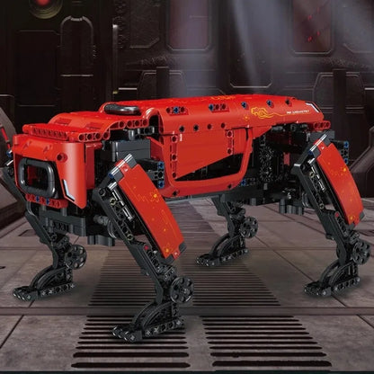 Mould King MOC Motorized Building Block Set: STEM Robot APP RC Red Dog, Model 15067