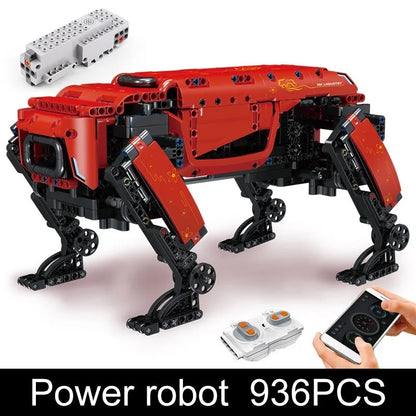 Mould King MOC Motorized Building Block Set: STEM Robot APP RC Red Dog, Model 15067