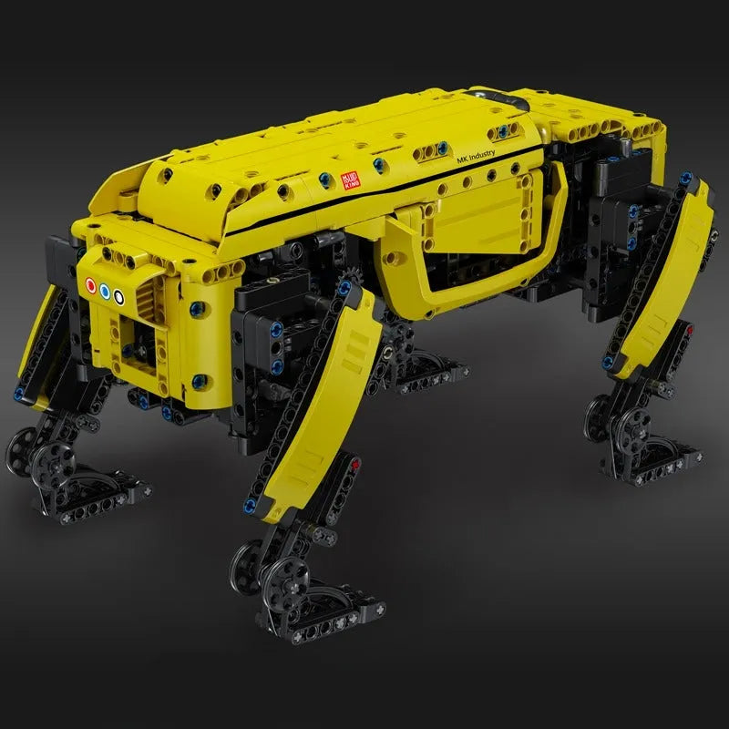 Mould King MOC Motorized Building Block Set: APP RC Yellow Dog Robots STEM, Model 15066