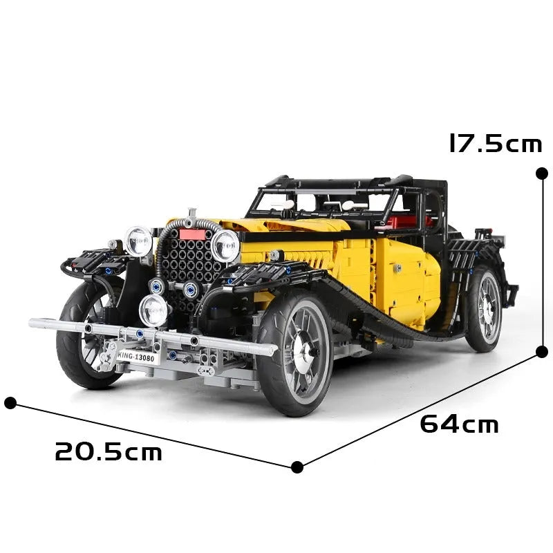 Mould King MOC Motorized Building Block Set: RC APP Vintage T50 Car 13080D