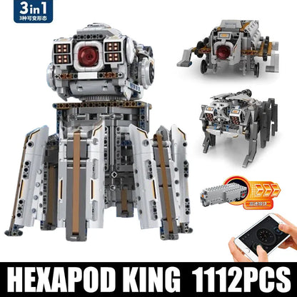 Mould King MOC Motorized Building Block Set: RC Robots APP Uranus STEM, Model 15050
