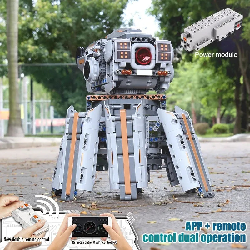 Mould King MOC Motorized Building Block Set: RC Robots APP Uranus STEM, Model 15050