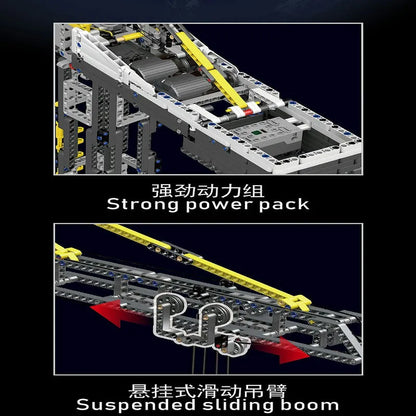 Mould King MOC Building Block Set: Motorized RC APP Tower Crane 17004, Model K17004