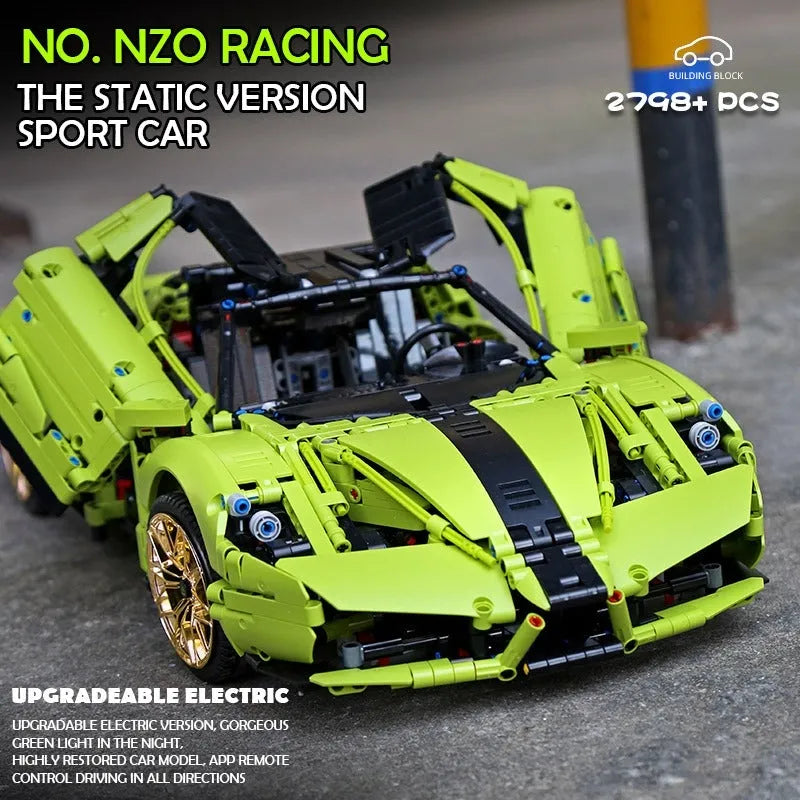 Mould King MOC Building Block Set: Ferrari Enzo Super Racing Sports Car 13074, Model K13074
