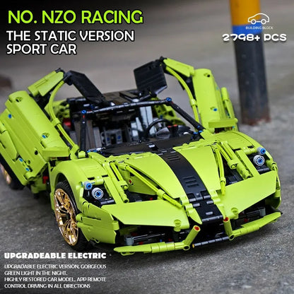 Mould King MOC Building Block Set: Ferrari Enzo Super Racing Sports Car 13074, Model K13074