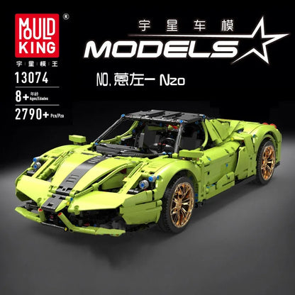 Mould King MOC Building Block Set: Ferrari Enzo Super Racing Sports Car 13074, Model K13074