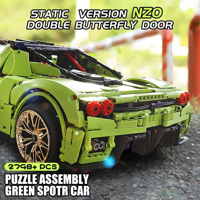 Mould King MOC Building Block Set: Ferrari Enzo Super Racing Sports Car 13074, Model K13074