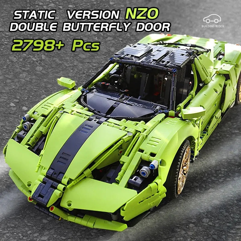 Mould King MOC Building Block Set: Ferrari Enzo Super Racing Sports Car 13074, Model K13074