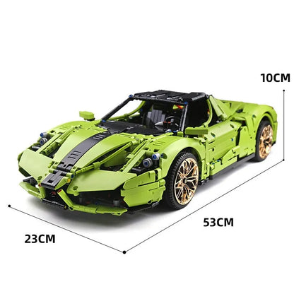 Mould King MOC Building Block Set: Ferrari Enzo Super Racing Sports Car 13074, Model K13074