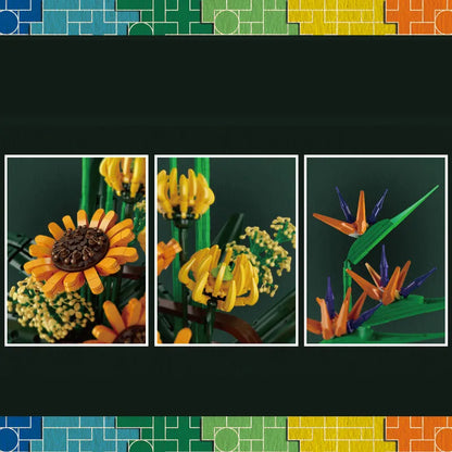 Mould King MOC Building Block Set: Flower Bouquet Potted Birds Of Paradise Plant, Model K10024