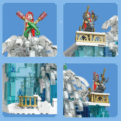 Mould King MOC Building Block Set: Girl Creative Expert Princess Crystal Falls Castle