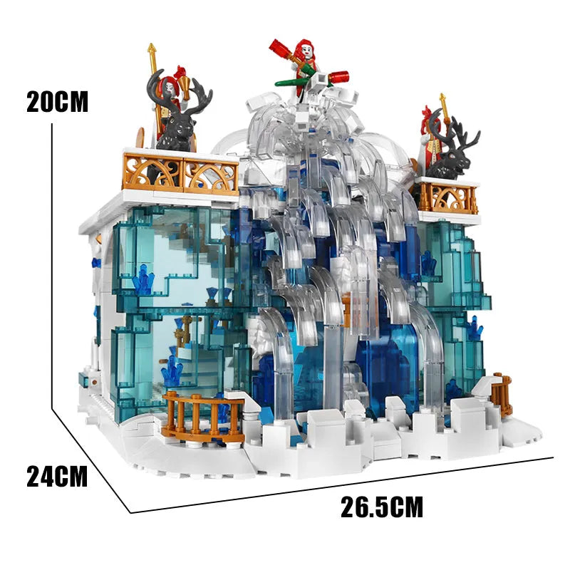 Mould King MOC Building Block Set: Girl Creative Expert Princess Crystal Falls Castle