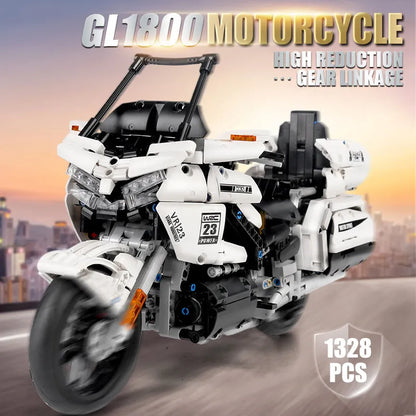 Mould King MOC Building Block Set: Gold Wing GL1800 Classic Motorcycle 23001, Model K23001
