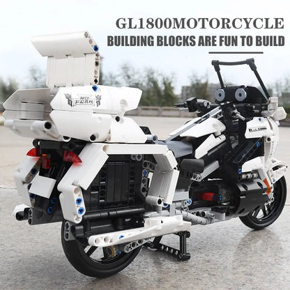 Mould King MOC Building Block Set: Gold Wing GL1800 Classic Motorcycle 23001, Model K23001