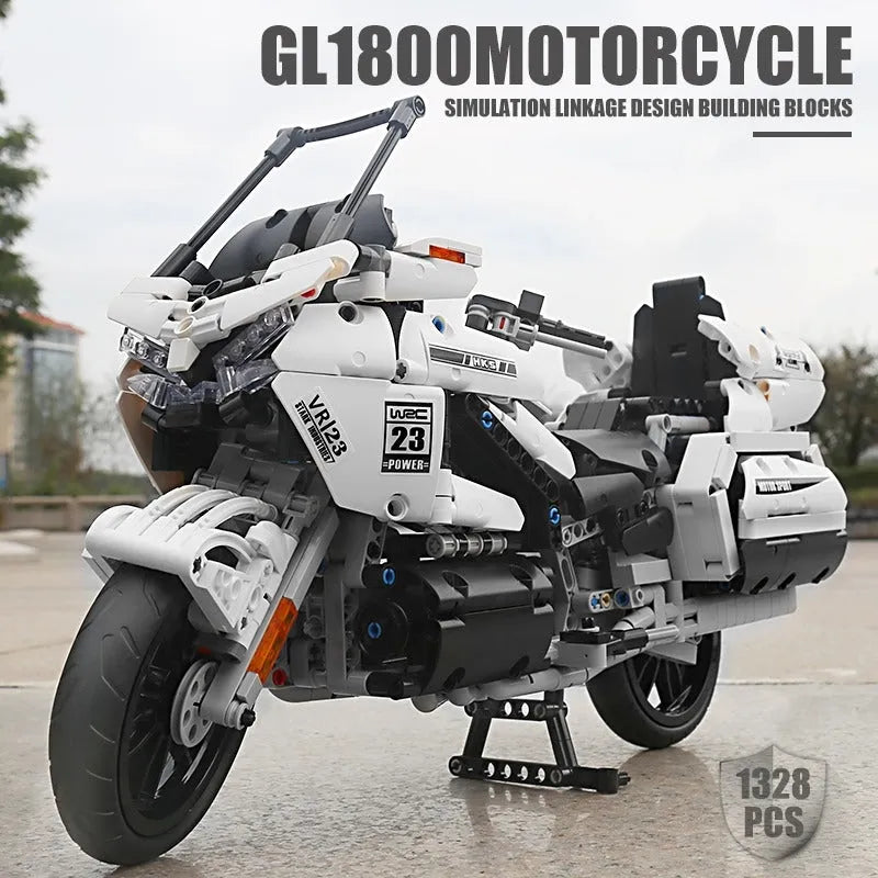 Mould King MOC Building Block Set: Gold Wing GL1800 Classic Motorcycle 23001, Model K23001