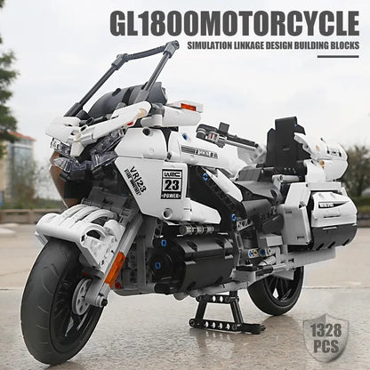 Mould King MOC Building Block Set: Gold Wing GL1800 Classic Motorcycle 23001, Model K23001