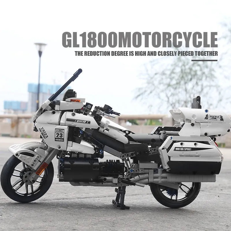 Mould King MOC Building Block Set: Gold Wing GL1800 Classic Motorcycle 23001, Model K23001