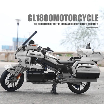 Mould King MOC Building Block Set: Gold Wing GL1800 Classic Motorcycle 23001, Model K23001