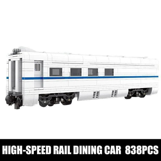 Mould King MOC Building Block Set: High-Speed Bail Dinning Extension Car, Model K12002CX