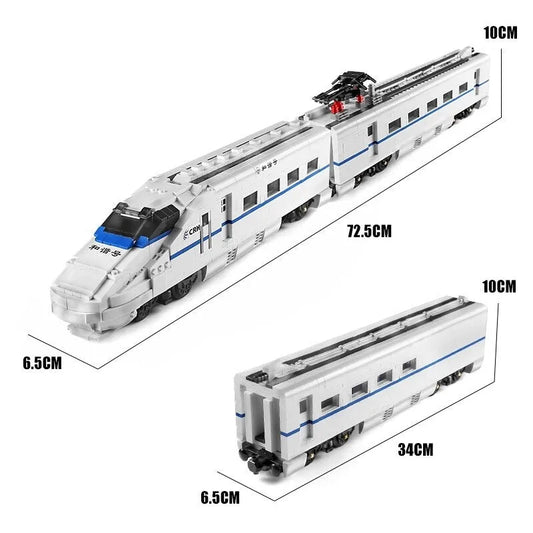 Mould King MOC Building Block Set: High-Speed Bail Dinning Extension Car, Model K12002CX
