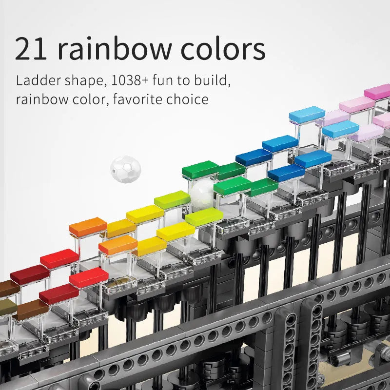 Mould King MOC Motorized Building Block Set: The Rainbow Stepper 26004
